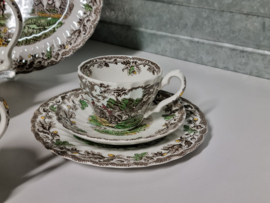 Engels bruin Jachtservies Myott's Country Life Koffieservies Ontbijtservies 2-pers.