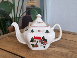 Engels Mason's Christmas Village 1983 Kerstservies Theepot 1,2 liter