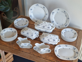 Petrus Regout Riva donker blauw compleet servies 8-personen