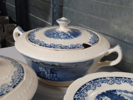 Boerenhoeve blauw Societe Ceramique Eetservies 8-pers.