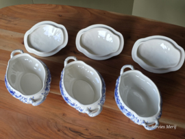 Boch BFK decor Dordrecht blauw set 3x dekschaal terrine (kleinste model)