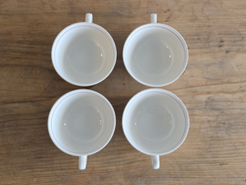 Boerenbont Boch set 4x thee kop en schotel (klein model, rond oortje)
