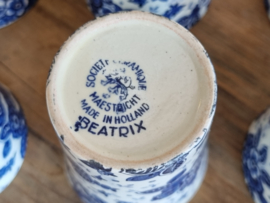 Beatrix Societe Ceramique set 6x Beker Mok (uniek recht model)