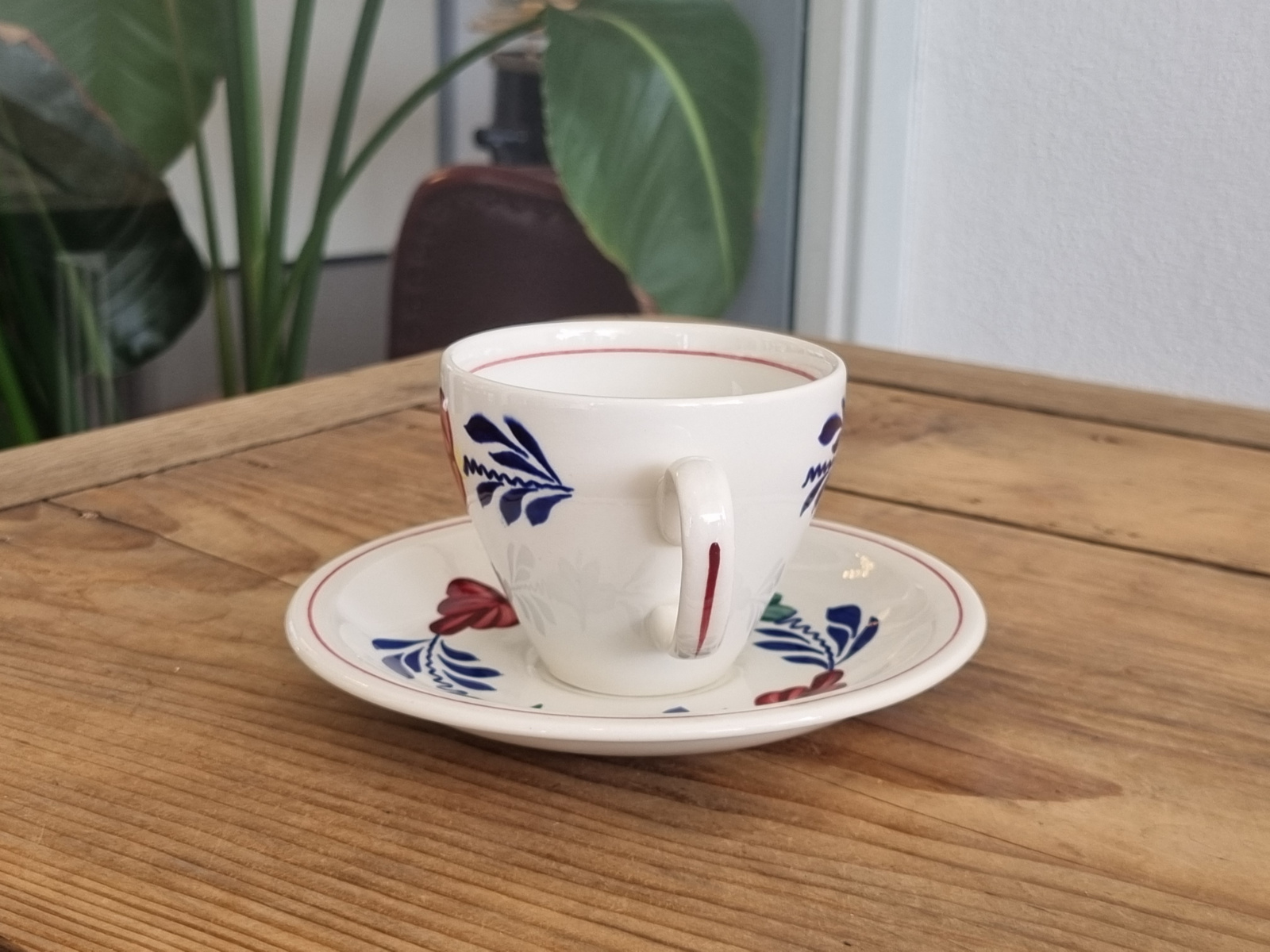 Boerenbont Boch Koffie Kop en schotel model Audrey
