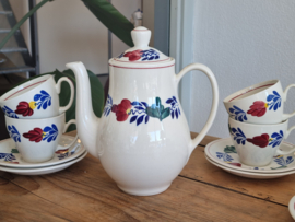 Boerenbont Boch Koffieservies model Zeeland 8 personen (groene stempel)