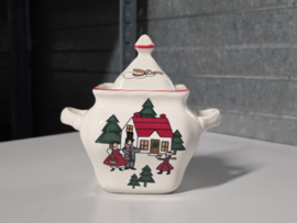 Engels Mason's Christmas Village 1796 Kerstservies Suikerpot