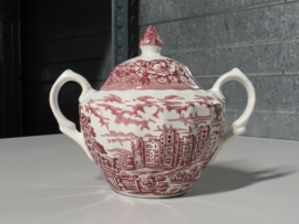 Engels rood Hostess Tableware Olde Country Castles suikerpot