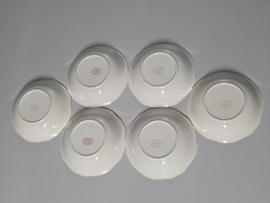 Engels Copeland Spode's Tower rood set 6x rond schaaltje 16 cm