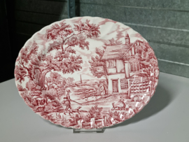 Engels rood The Hunter by Myott ovale Serveerschaal 29 cm