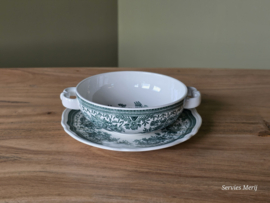 Villeroy en Boch Fasan groen Soepkom met schotel