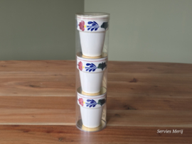 Boerenbont Boch set 3x mini-bekertje 0,10 cl met geurkaars in cadeauverpakking (rood)