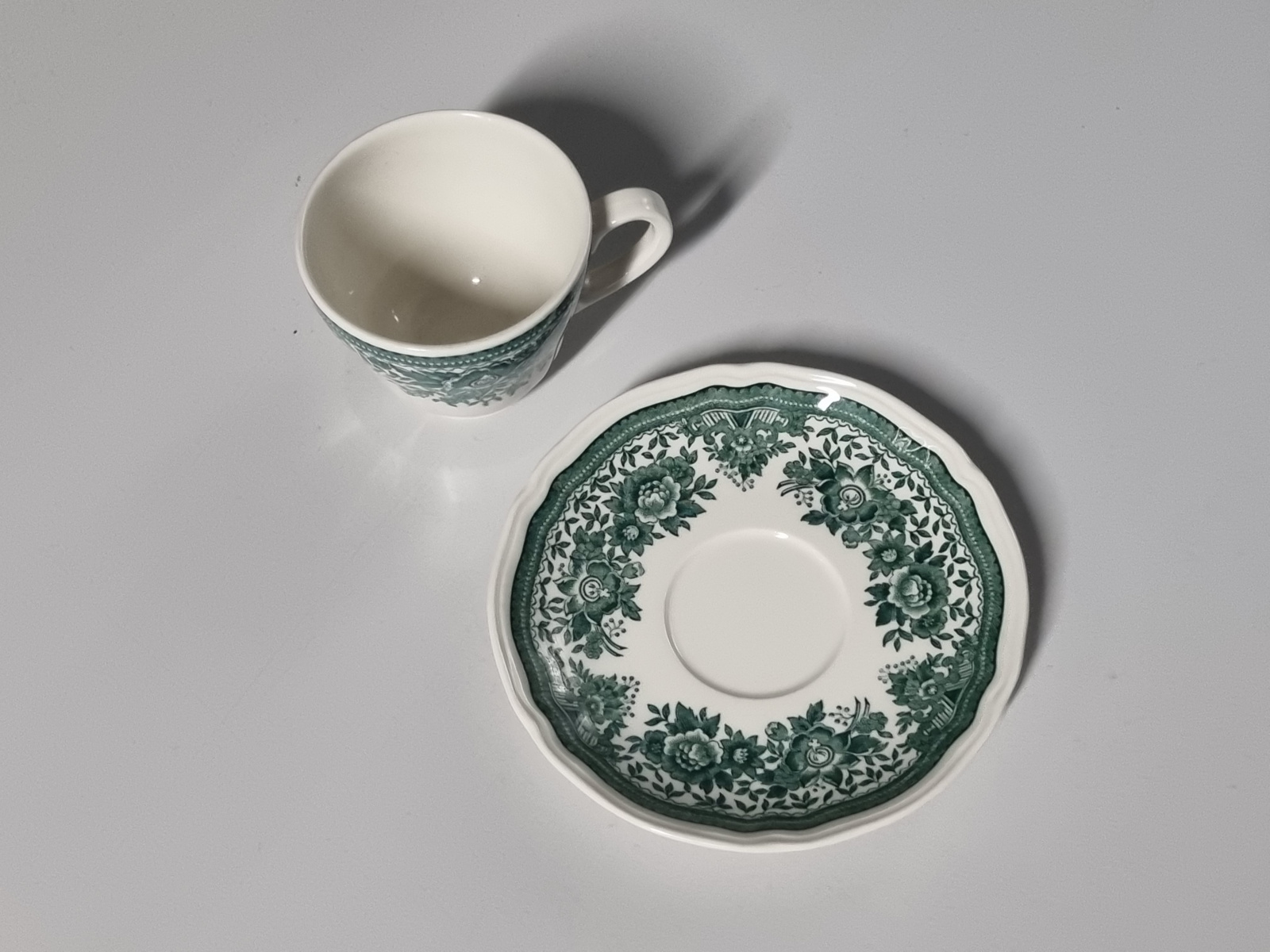 Villeroy en Boch Fasan groen koffie kop en schotel