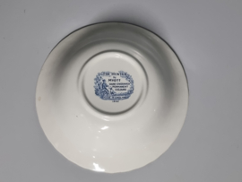 Engels blauw The Hunter by Myott ronde hoge schaal 21 cm