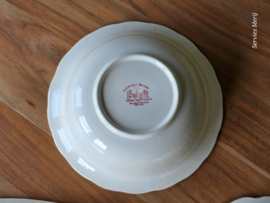 Engels rood Palissy Thames River Scenes Set 4x schalen