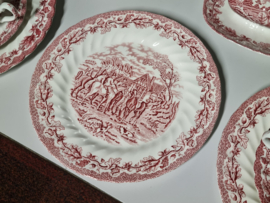 Engels rood Jachtservies Myott's Country Life Eetservies 8-pers