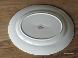 Engels rood Olde England Royal Tudor Ware Set 2x ovale schaal