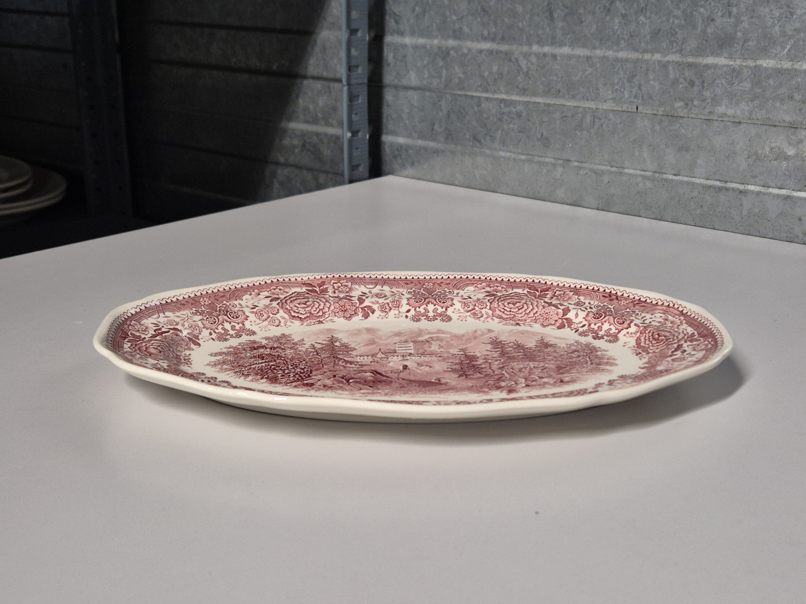 Villeroy en Boch Burgenland rood ovale schaal 33,5 cm
