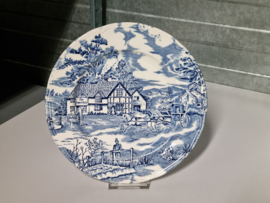 Engels blauw English Style plat dinerbord 24 cm