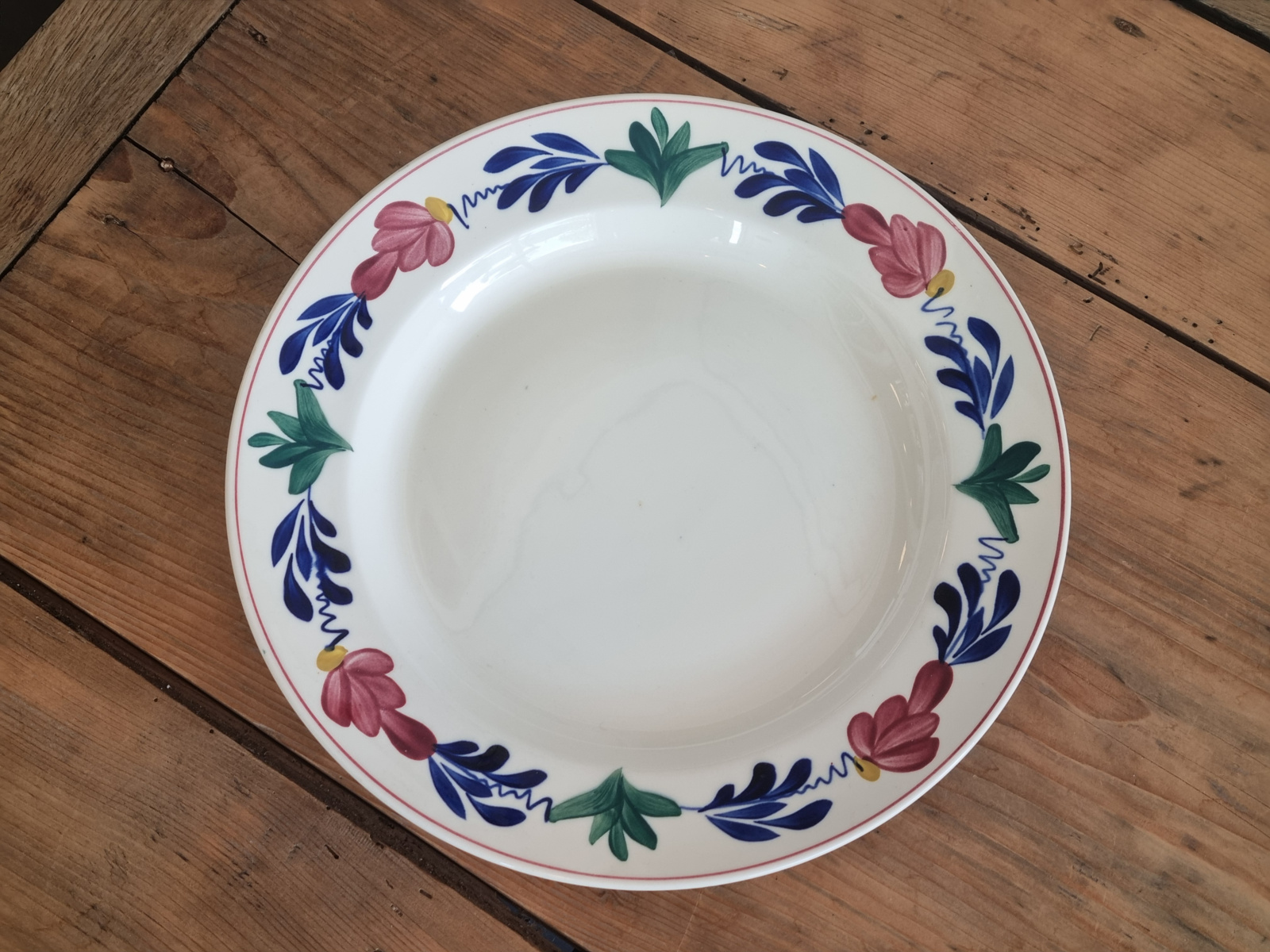 Oud Boerenbont Regout Pannenkoekenbord Serveerbord 30 cm