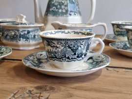 Victoria Groen Societe Ceramique Koffieservies 6 pers. (wit)