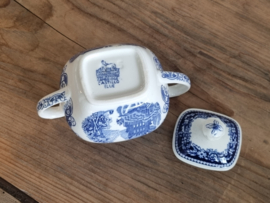 Regout Castillo Old England blauw Suikerpot