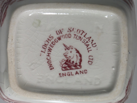 Engels rood Enoch Wedgwood Lochs of Scotland kleine Suikerpot