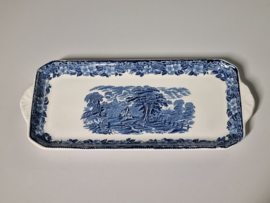 Engels blauw Enoch Wedgwood Woodland Serveerschaal 35 cm (rechthoekig)