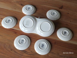Boerenbont Boch serveerset | petit four met greep 6-personen