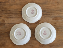 Boerenhoeve Rood Societe Ceramique set 3x espresso kop en schotel