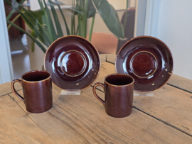 Regout Royal Sphinx bruin Koffieservies 2-persoons