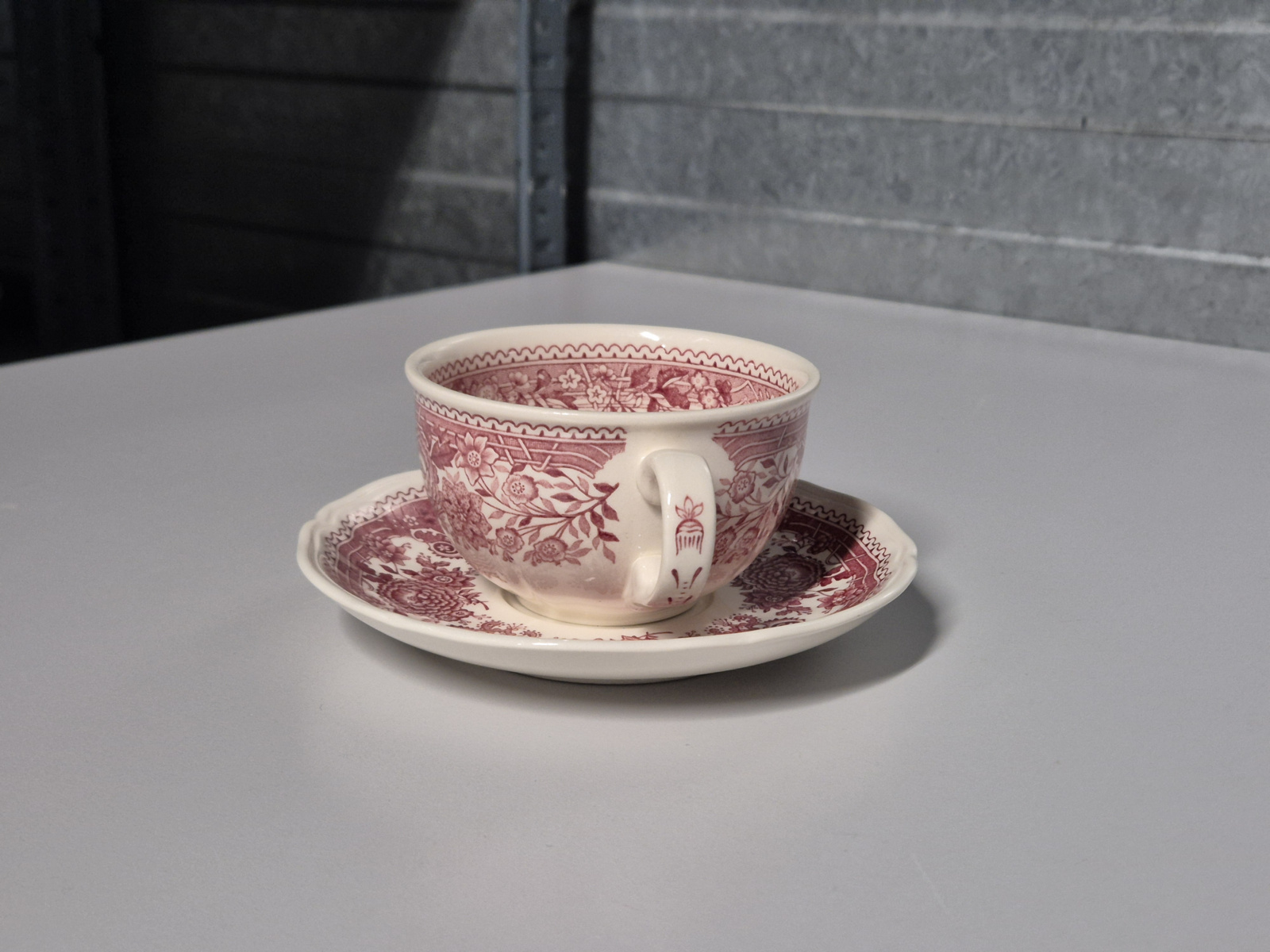 Villeroy en Boch Burgenland rood Thee Kop en schotel Ø 9,5 cm