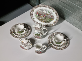 Engels bruin Jachtservies Myott's Country Life Koffieservies Ontbijtservies 2-pers.