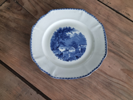Landschap Blauw Societe Ceramique Ontbijtbordje 21 cm (hoekig model)
