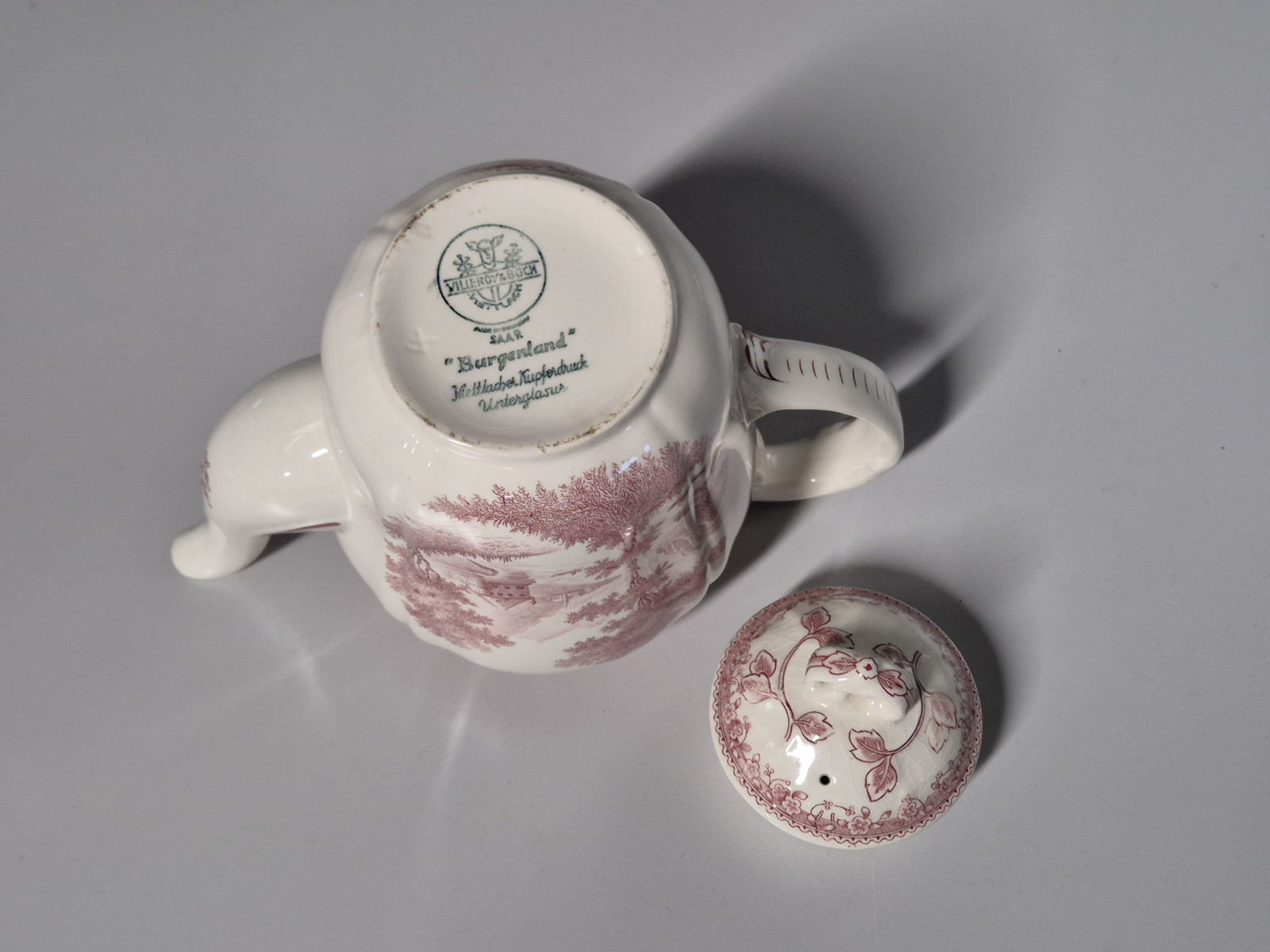 Villeroy en Boch Burgenland rood Koffiepot Theepot nr. 4 ca. 0,6 liter