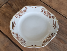 Petrus Regout vintage Spuitdecor Serveerschaal 25 cm