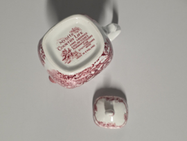 Engels rood Jachtservies Myott's Country Life Mokka pot