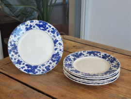 Beatrix Societe Ceramique set 6x ontbijtbordje 21 cm (gebloemde rand)