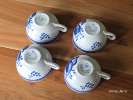 Royal Copenhagen Tranquebar Trankebar set 4x kop en schotel 10 cm