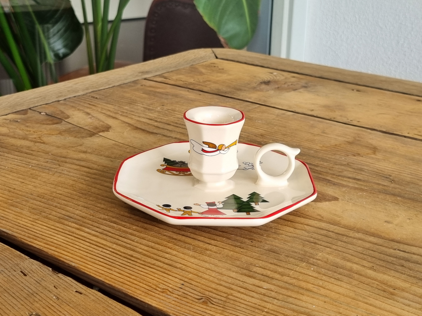 Engels Mason's Christmas Village 1983 Kerstservies Blaker 13,5 cm