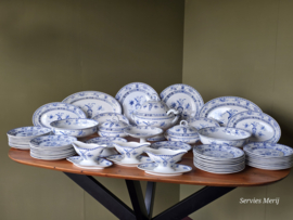 Potiche blauw Societe Ceramique complete serviesset 60 delen