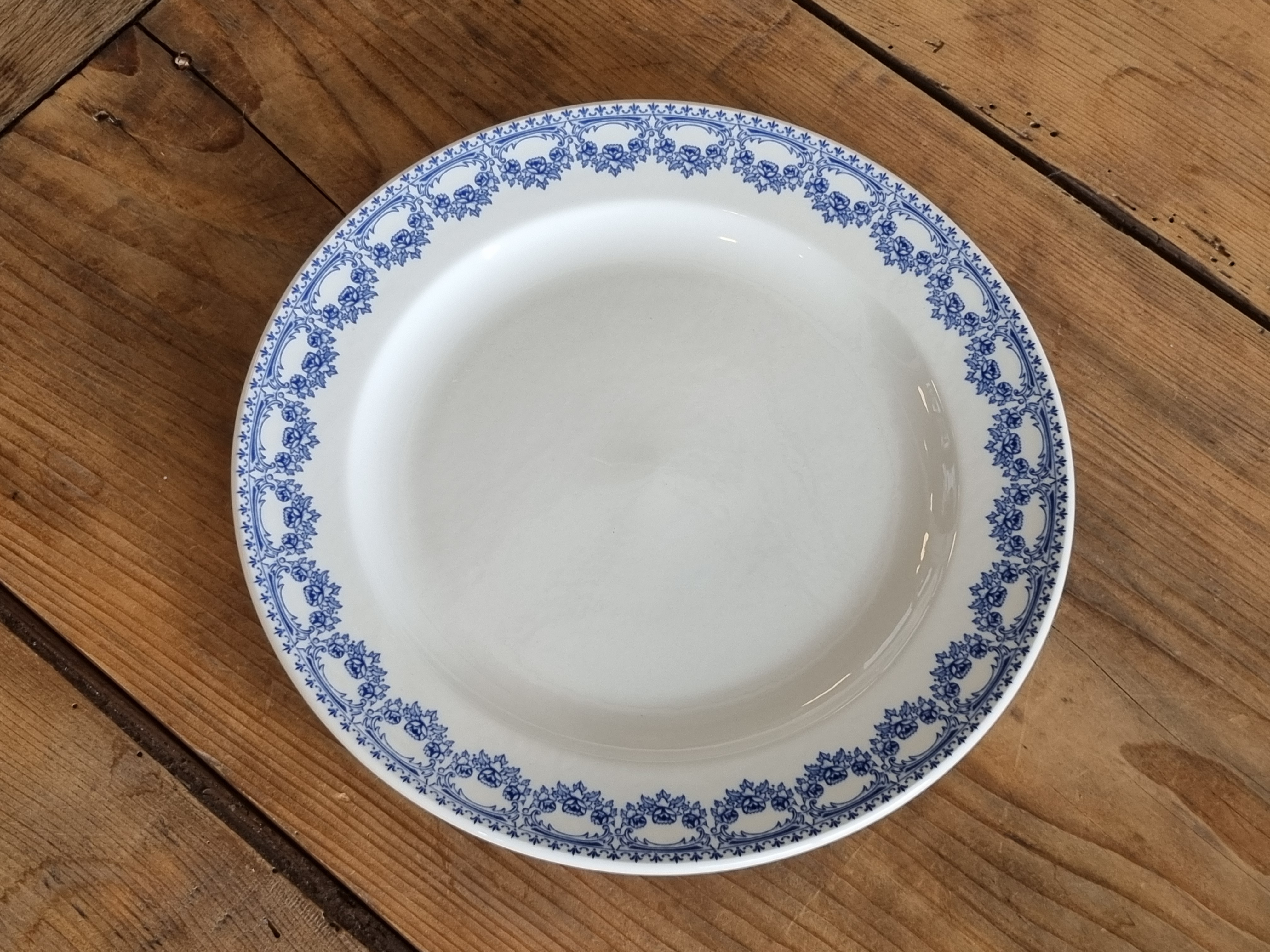 Boch Belgium Carlotta blauw plat diner bord 24,5 cm