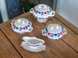 Oud Boerenbont Societe Ceramique 483a zeldzaam Kinderservies 5-delig