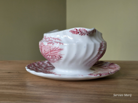 Engels rood Myott Royal Mail Postkoets Sauskom op vaste onderschotel