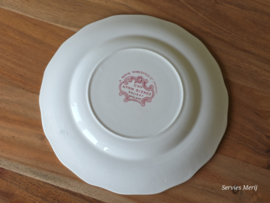 Engels rood Palissy Avon Scenes ontbijtbordje 20 cm