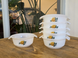 Vintage set 6x ontbijtschaaltjes soepkommen