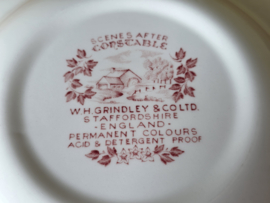 Engels rood Grindley Scenes After Constable Diep bord 22,5 cm