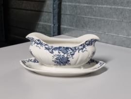 Villeroy en Boch Valeria blauw Sauskom op vaste onderschotel