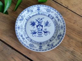 Potiche blauw Petrus Regout plat Dinerbord 23,5 cm