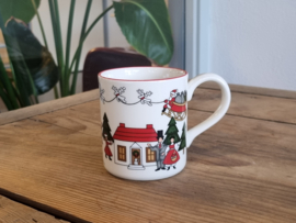 Engels Mason's Christmas Village 1983 Kerstservies Beker Mok met oor 9 cm (nieuwste stempel)