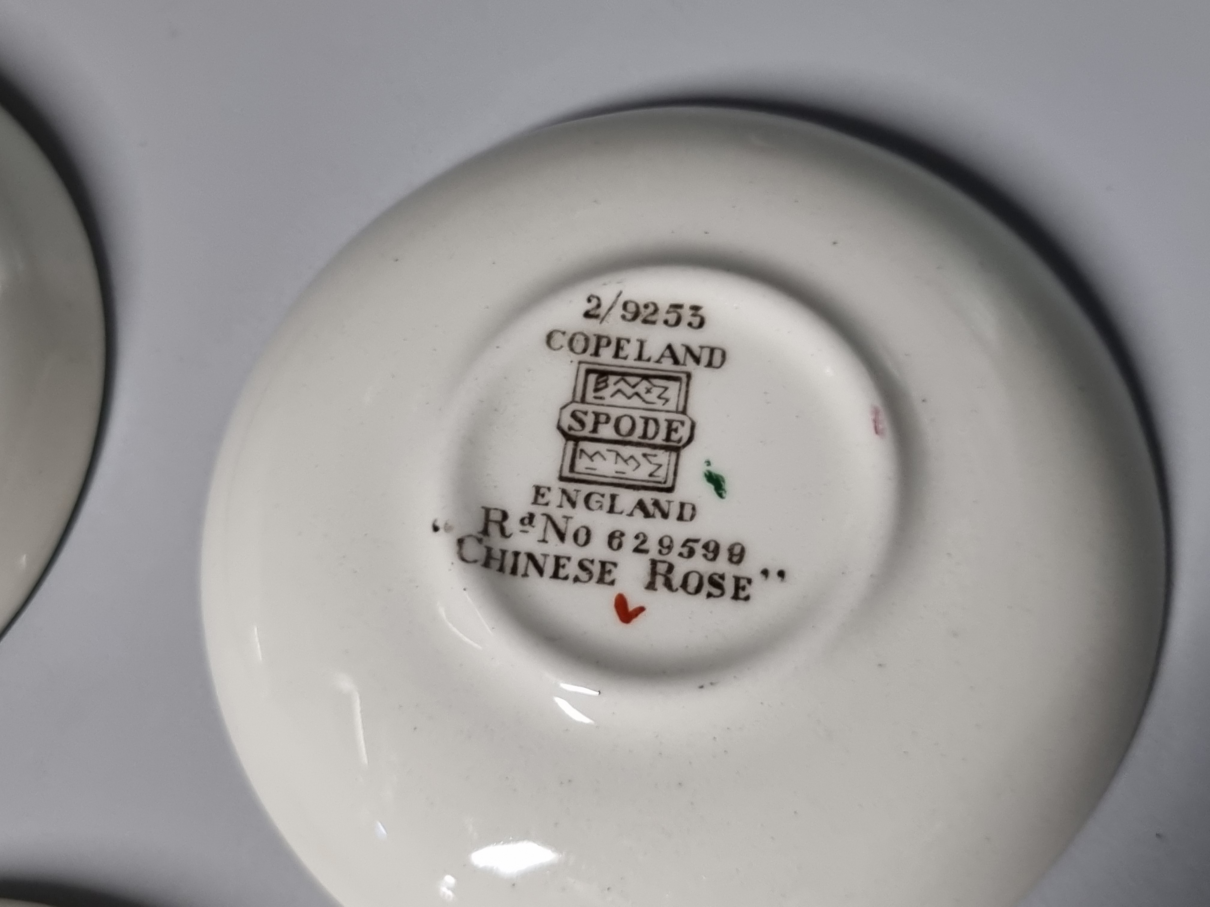 Engels Spode Copeland Chinese Rose set 3x mini schaaltjes 7,5 cm